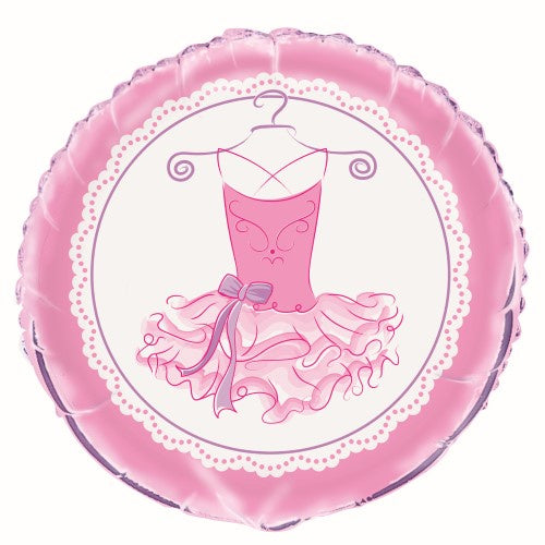 Pink Ballerina 18" 45.7cm Round Foil Balloont
